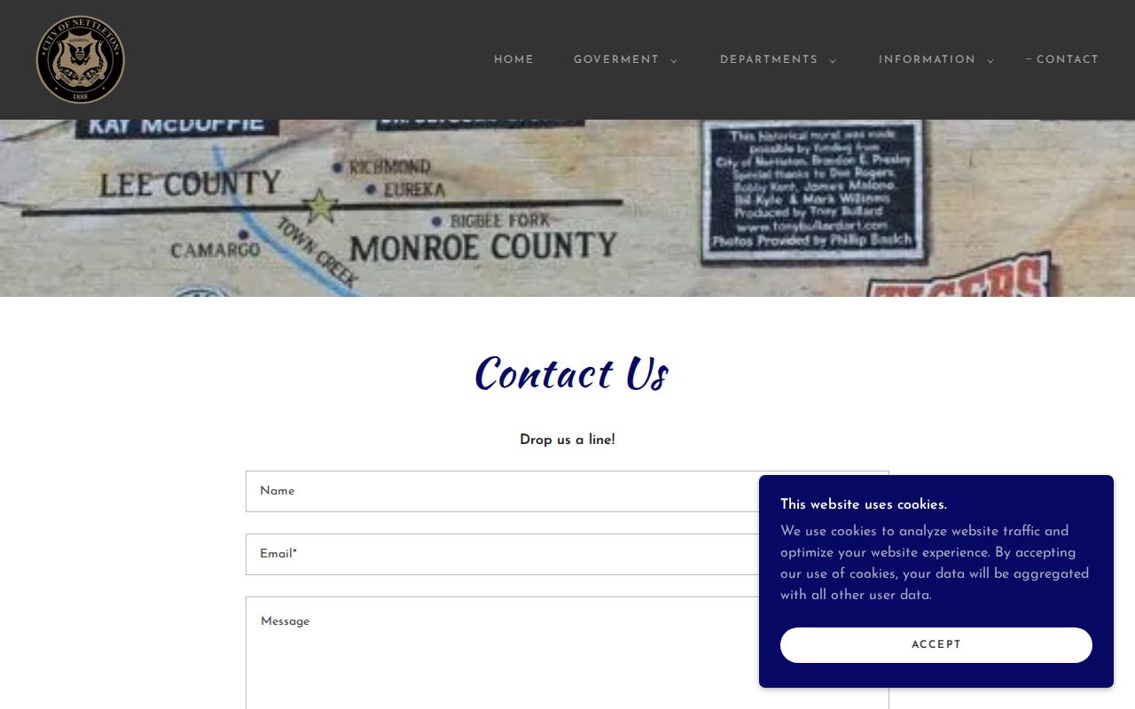 Monroe County Nettleton booking-record contact route